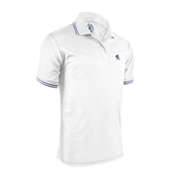 American Classic White Men's Polo Shirt with Navy Accents