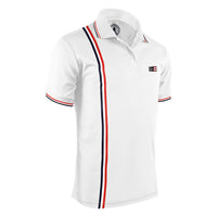 Honors White Men's Polo Shirt with Vertical Stripe