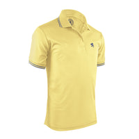 Yellow w/Navy Blue Stripes Men's Polo Shirt